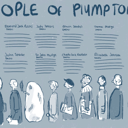 Early rough for People of Plympton Board