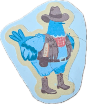 Cowboy Pigeon in Fancy Boots